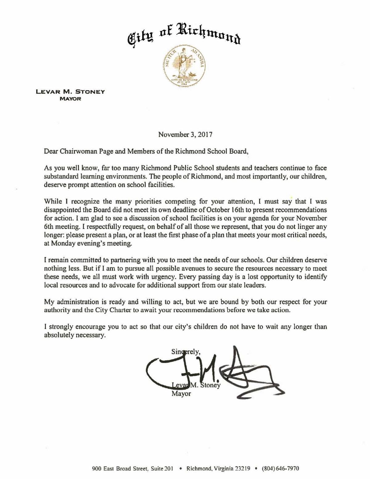 Sample letter of interest for school board position picture