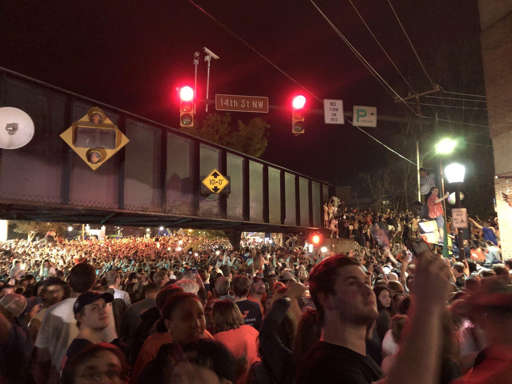 Uva Fans Rock Charlottesville On Historic Night University Of