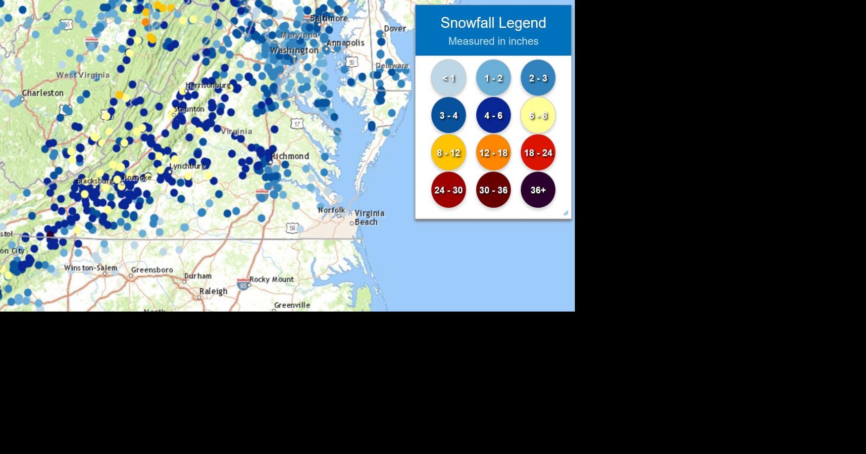 Lighter ice and snow chances to linger in Va. after Sunday's winter storm
