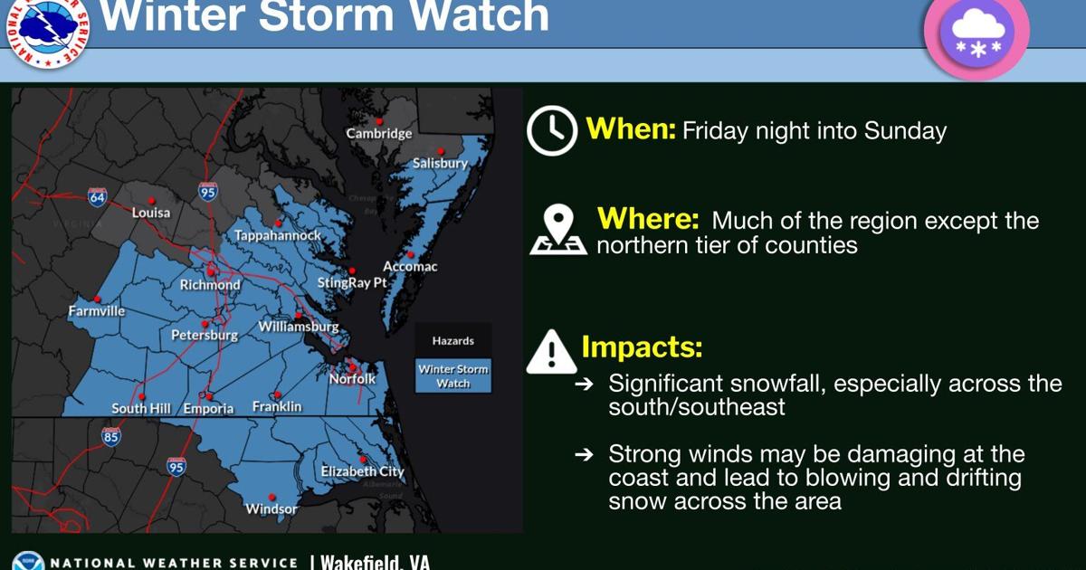 UPDATE: Richmond could get 3 to 5 more inches of snow this weekend ...