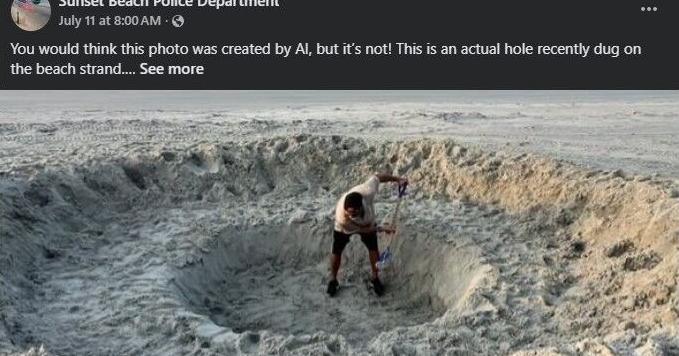 Crater found on NC beach was a dangerous stunt that broke the law, NC police say