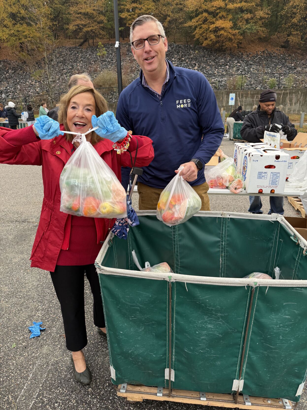 Christmas Mother assists at food pantry