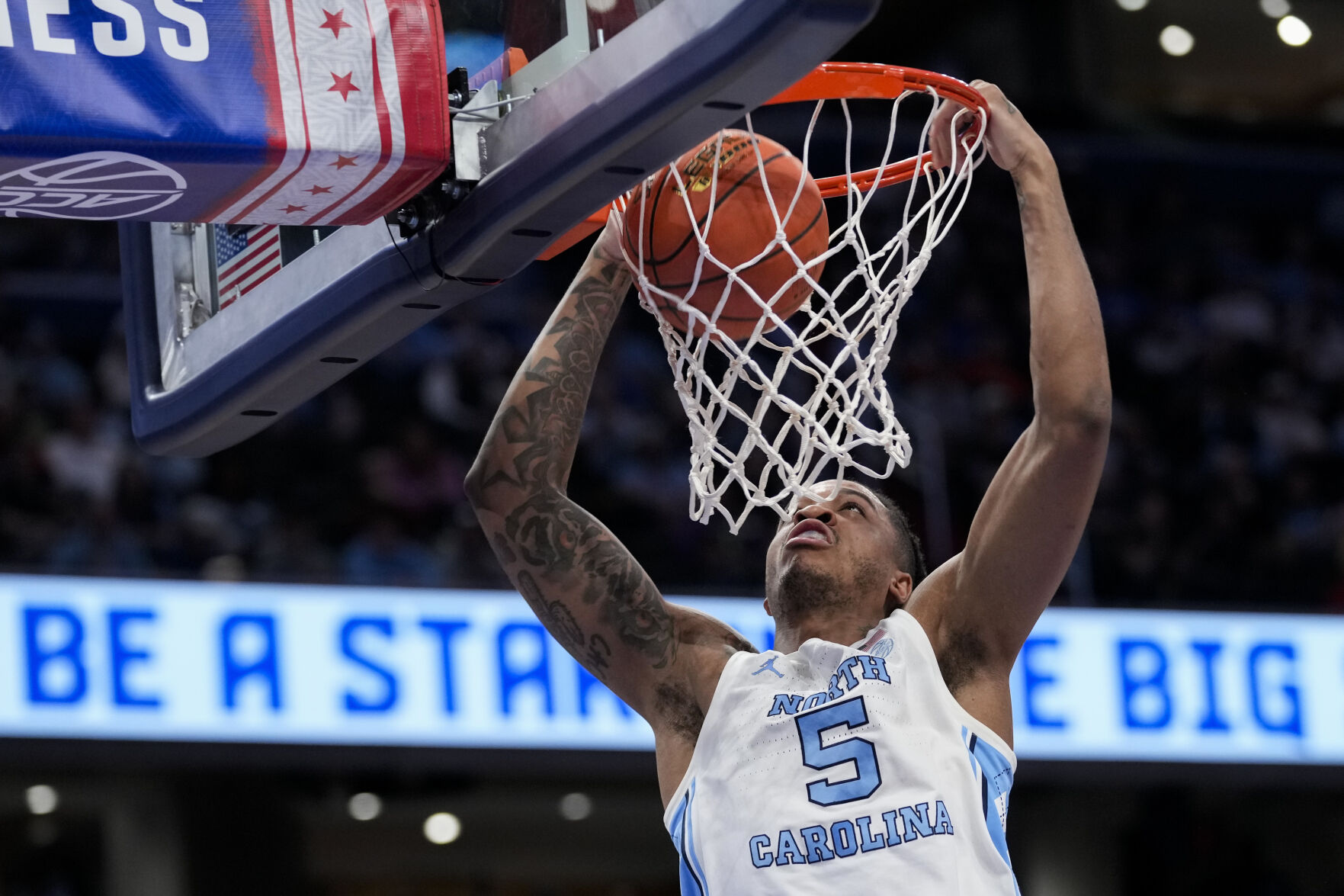 Consummate Tar Heel Armando Bacot leads UNC over Florida State in ACC tournament