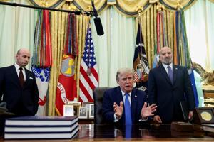Trump aides, fearing a midterm rout, push to keep Iran war 'quiet'