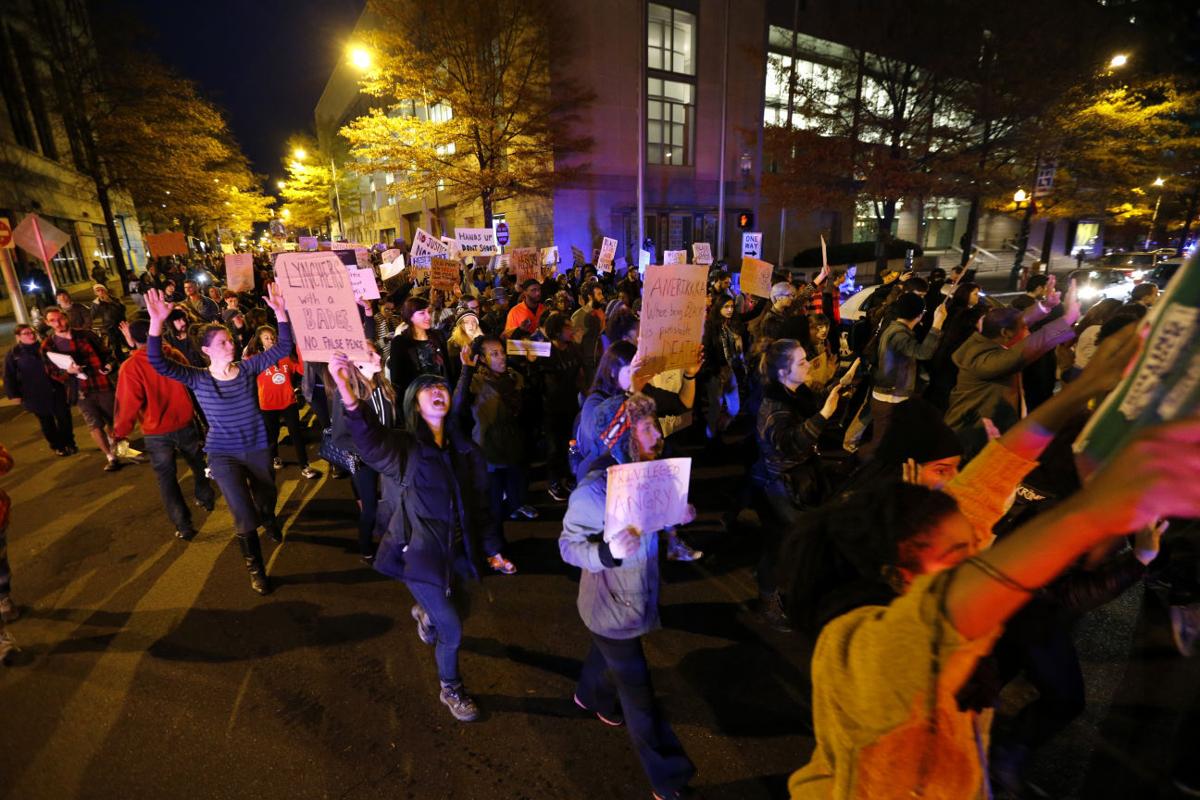 Several hundred protest Ferguson case in Richmond City of Richmond