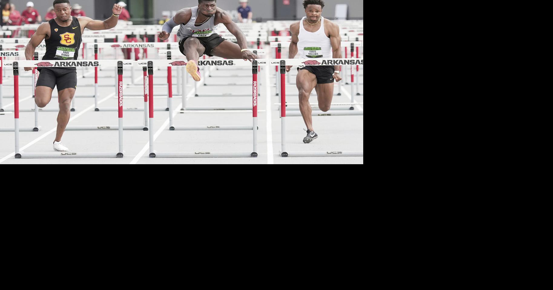 Tinch goes from selling cell phones to fastest hurdler