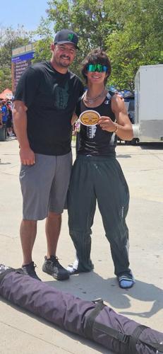 Senior vaulter competes at Masters Meet
