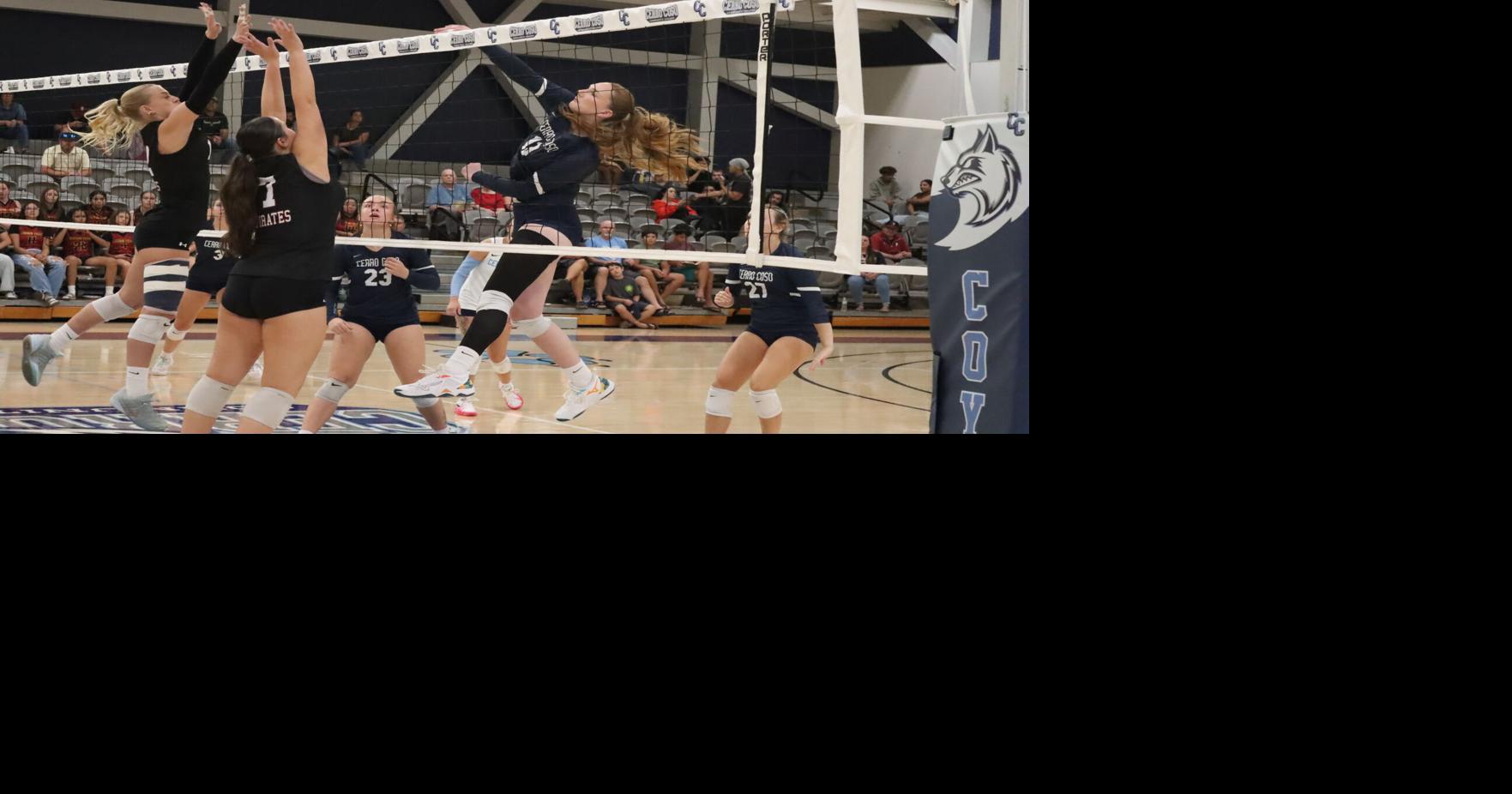 Coyotes volleyball holds off Pirate comebacks for home sweep