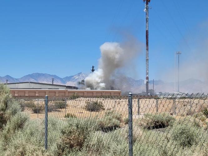 Power pole fire spreads to nearby storage facility News