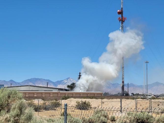 Power pole fire spreads to nearby storage facility News