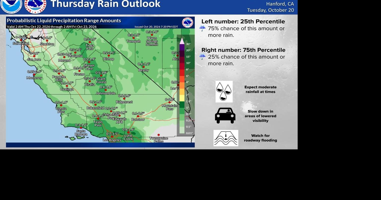 Wet Wednesday likely | News | ridgecrestca.com
