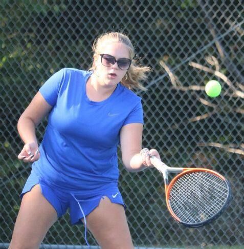 Katelyn Love of the Ramettes in action on Thursday during her team's home match with Bradford.