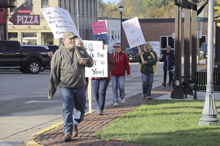Protest held in Ripon's Rotary Square against Smuckers’ vaccine policy