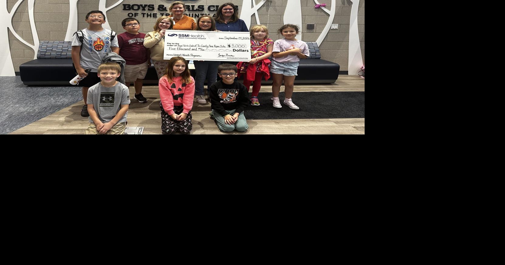 SSM Health Ripon Community Hospital supports Boys & Girls Club of the Tri-County Area