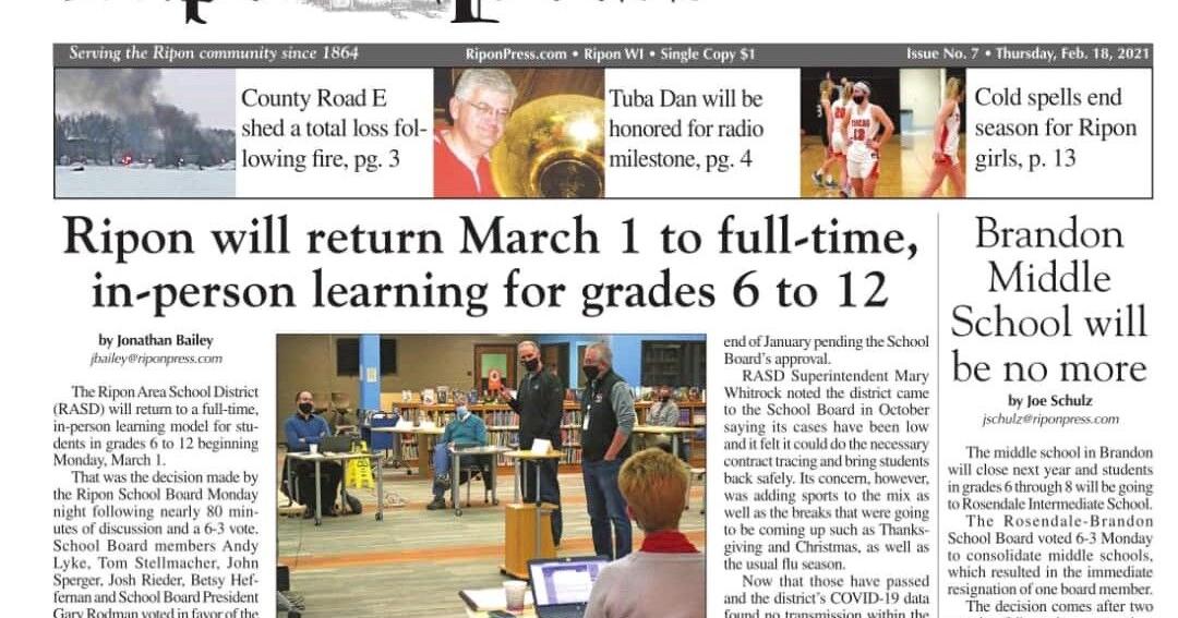 Week in Review Top10 stories from the Feb. 18 Ripon Commonwealth