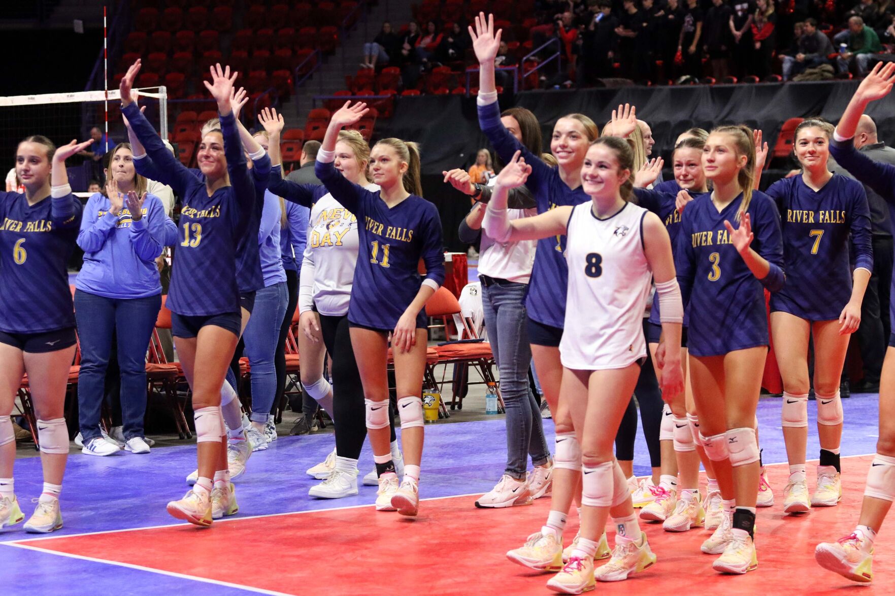 Volleyball Clock strikes midnight for River Falls 20 photos