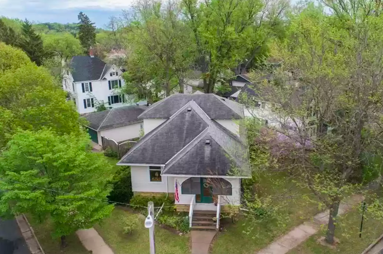 Historic house on corner lot for sale in River Falls, Wisconsin