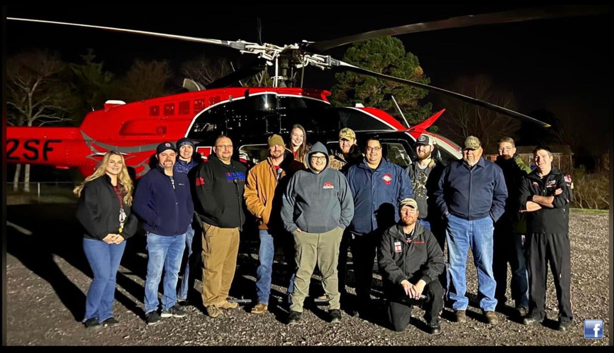 Survival Flight 7 conducts landing zone training for Crow Mountain Fire Department firefighters