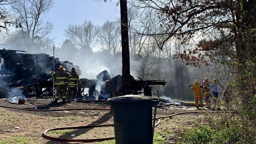 London, Crow Mountain and Bayliss Fire Departments fight Sunday