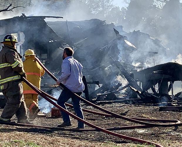 London, Crow Mountain and Bayliss Fire Departments fight Sunday