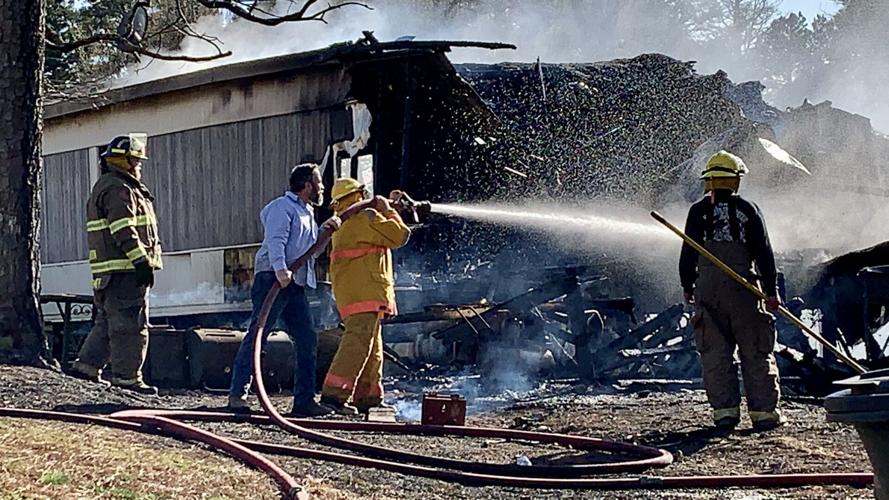 London, Crow Mountain and Bayliss Fire Departments fight Sunday