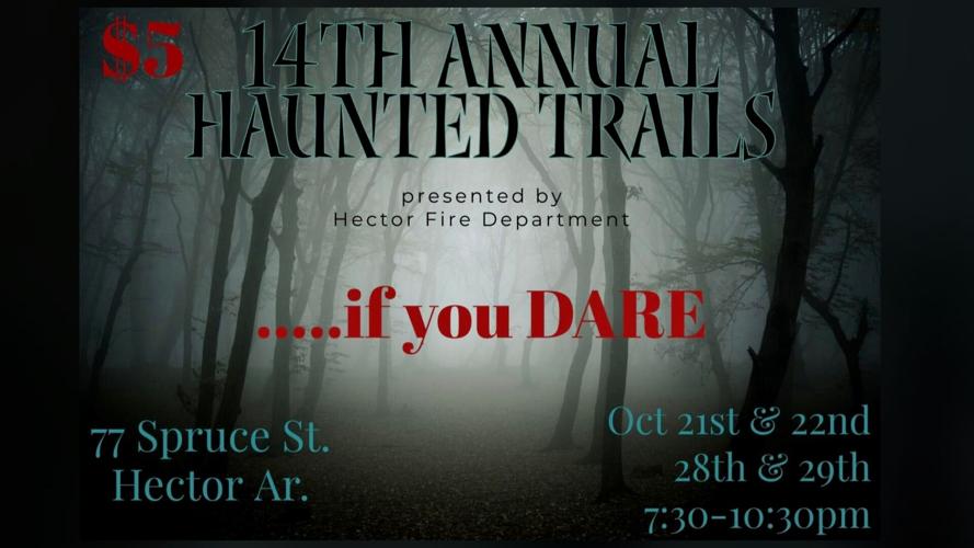 14th Annual ‘Haunted Trails presented by the Hector Fire Department October 21, 22, 28th & 29th