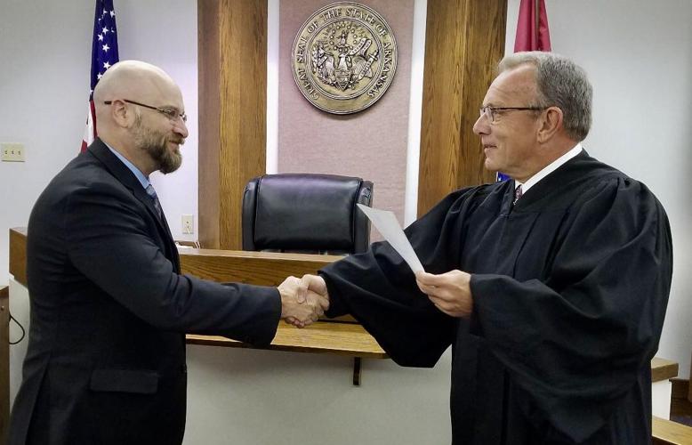Russellville Attorney Michael S. Robbins takes oath following