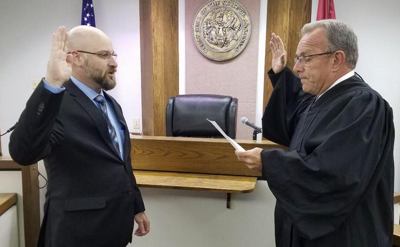 Russellville Attorney Michael S. Robbins takes oath following