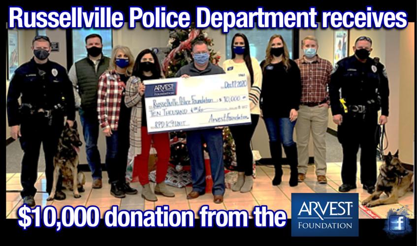 Russellville Police Department receives 10,000 donation from the