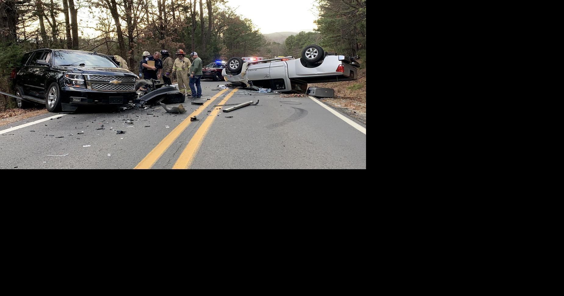 Pottsville Police, Pottsville Fire & Pope County EMS work entrapment collision on State Hwy 363