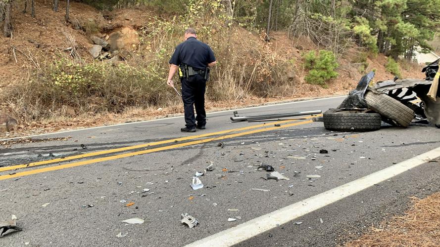 Pottsville Police, Pottsville Fire & Pope County EMS work entrapment collision on State Hwy 363