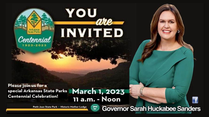 Governor Sarah Huckabee Sanders to kick off Arkansas State Parks Centennial Celebration at Petit Jean State Park