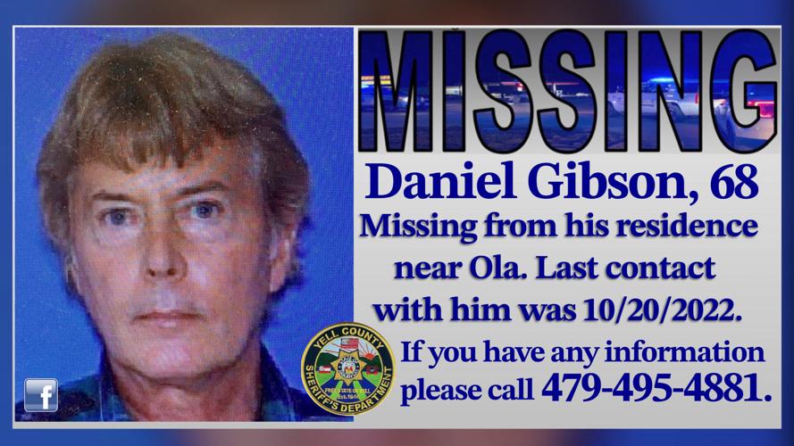 Yell County Sheriff’s Department seeks information concerning missing man, 68-year-old Daniel Gibson