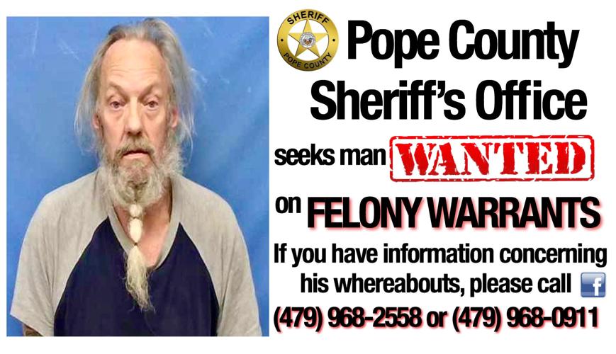 Pope County Sheriff’s Office seeks man WANTED on Felony Warrants