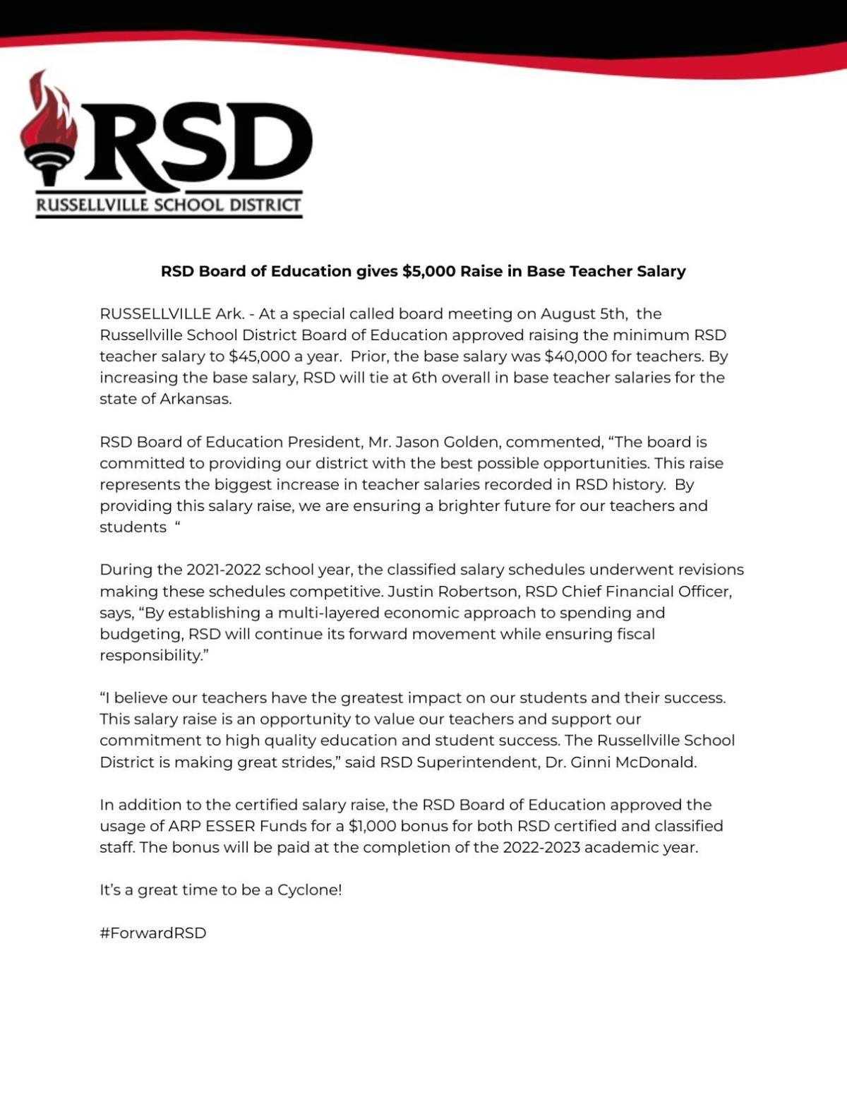 RSD Press Release