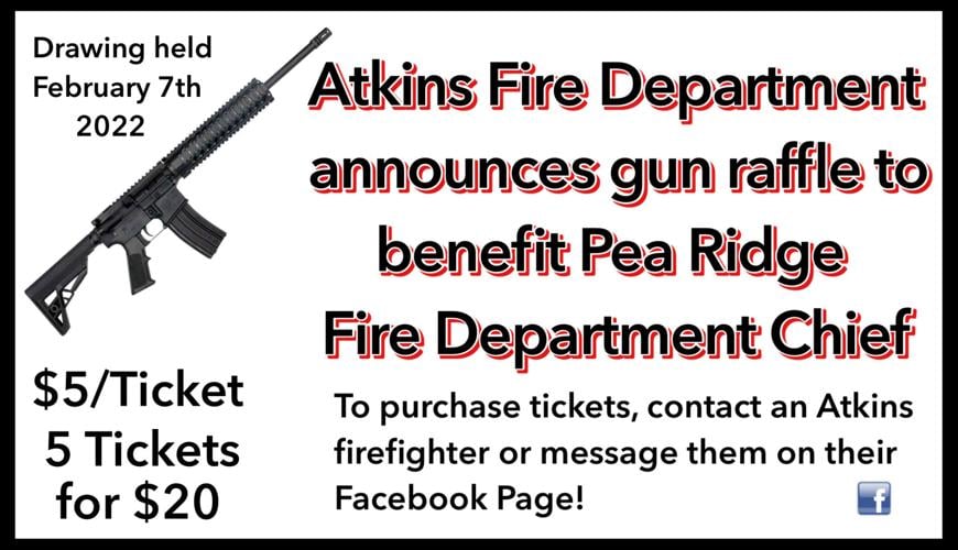 Atkins Fire Department announces gun raffle to benefit Pea Ridge Fire