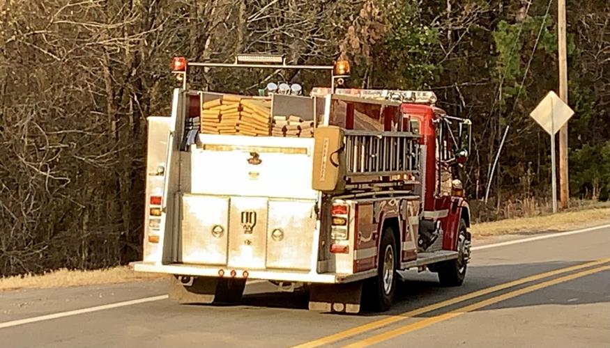 Pottsville Police, Pottsville Fire & Pope County EMS work entrapment collision on State Hwy 363