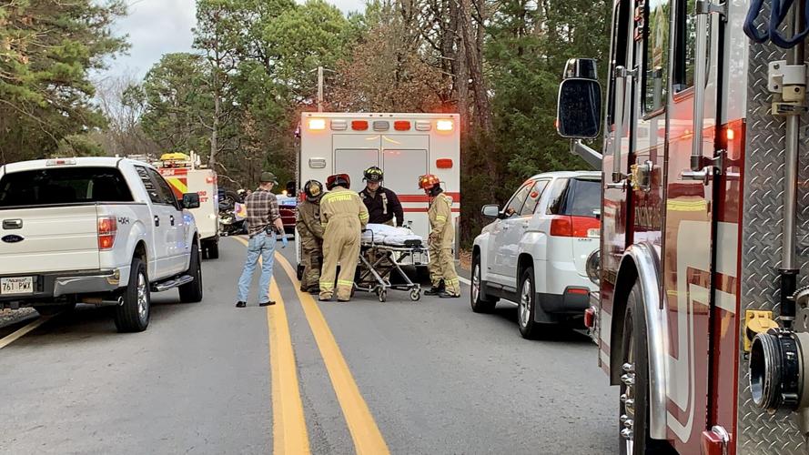 Pottsville Police, Pottsville Fire & Pope County EMS work entrapment collision on State Hwy 363