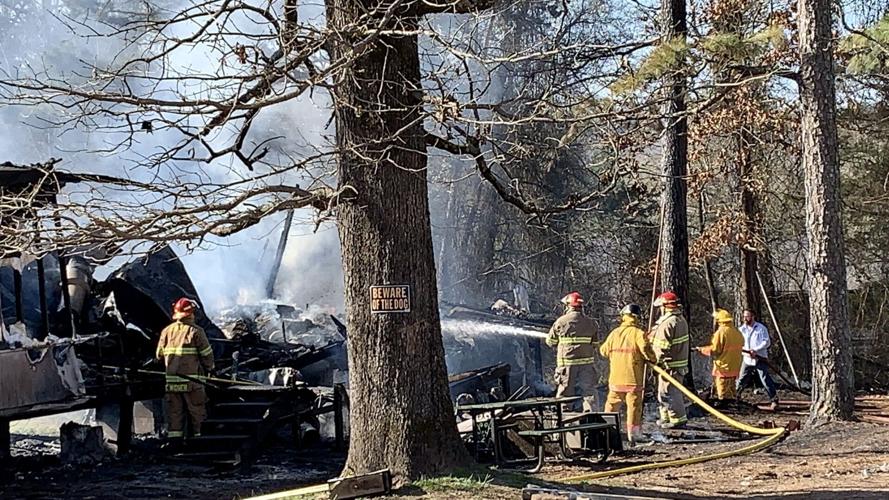 London, Crow Mountain and Bayliss Fire Departments fight Sunday