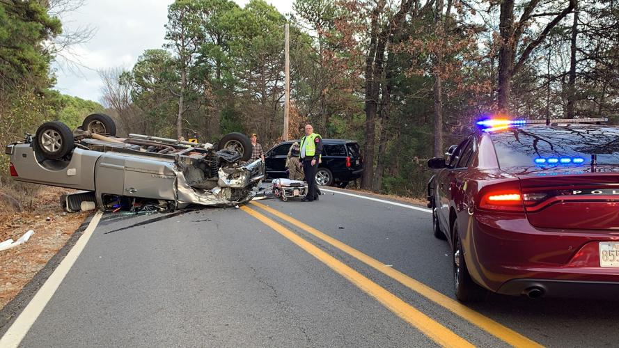 Pottsville Police, Pottsville Fire & Pope County EMS work entrapment collision on State Hwy 363