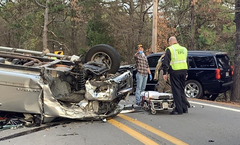 Pottsville Police, Pottsville Fire & Pope County EMS work entrapment collision on State Hwy 363