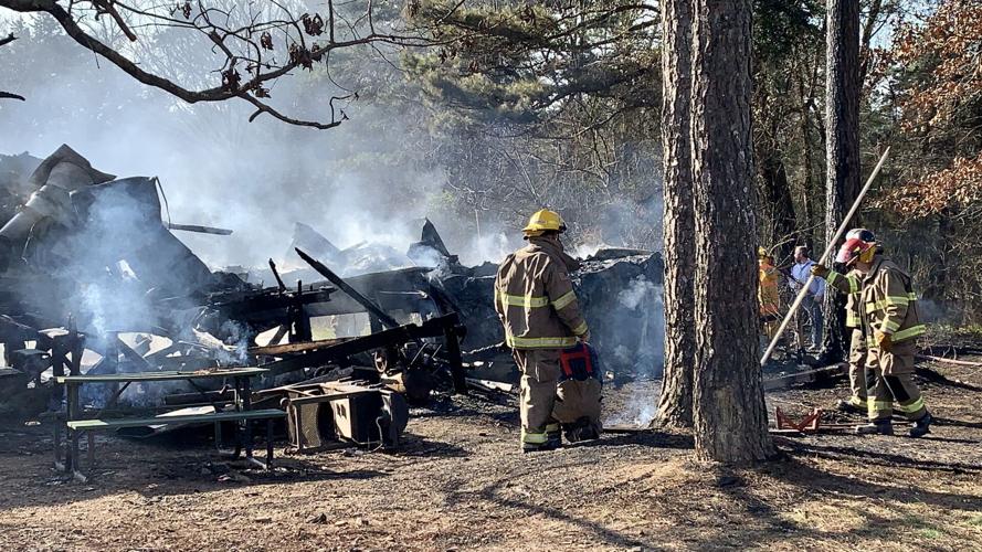 London, Crow Mountain and Bayliss Fire Departments fight Sunday