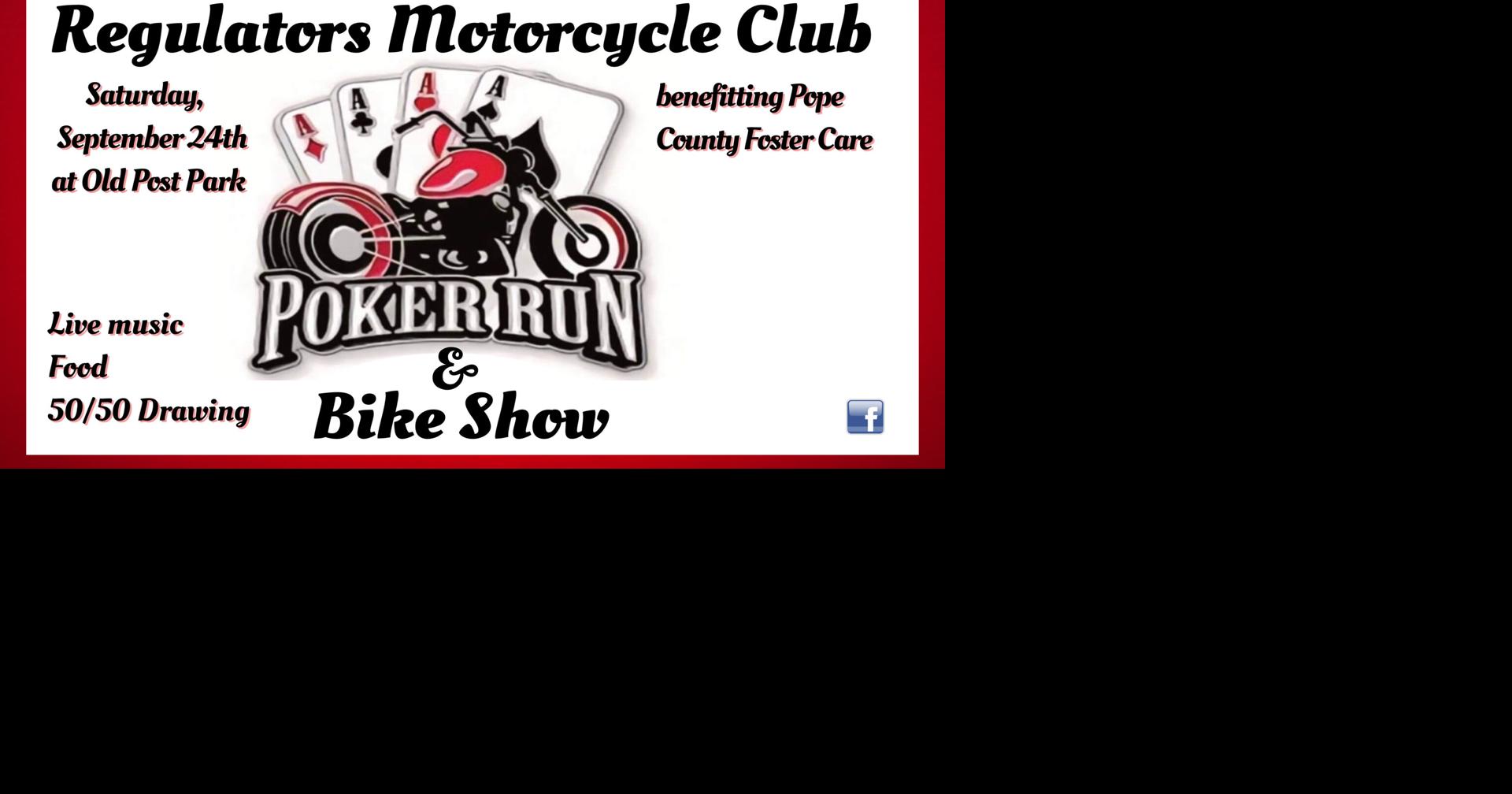 Regulators Motorcycle Club Poker Run & Bike Show, Saturday, September