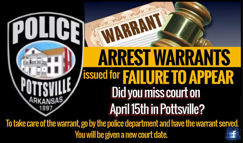 Pottsville Police Department issues warrants for Failure to Appear