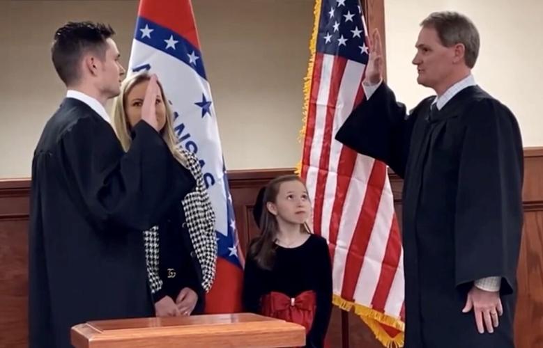 Russellville Attorney Clayton McCall sworn in as District Court Judge