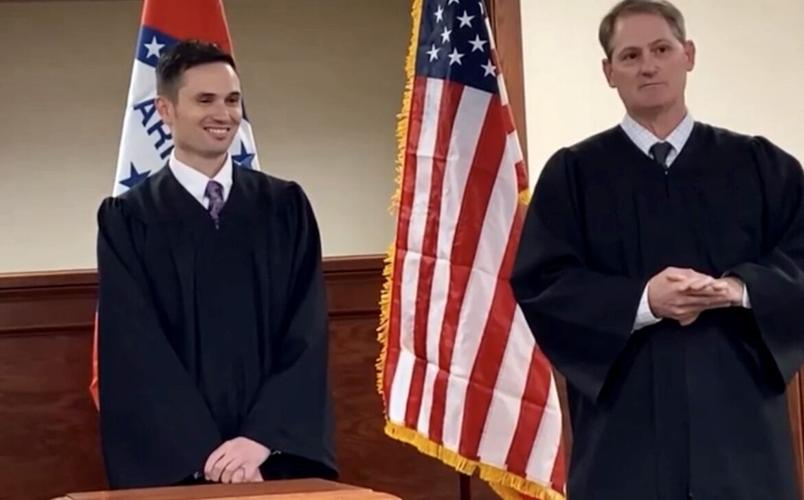 Russellville Attorney Clayton McCall sworn in as District Court Judge