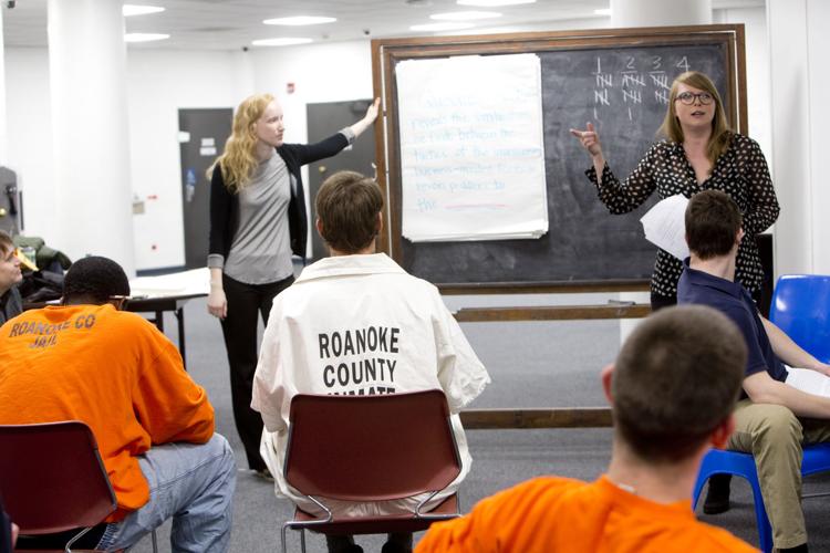 Roanoke College students, county inmates tackle class side by side