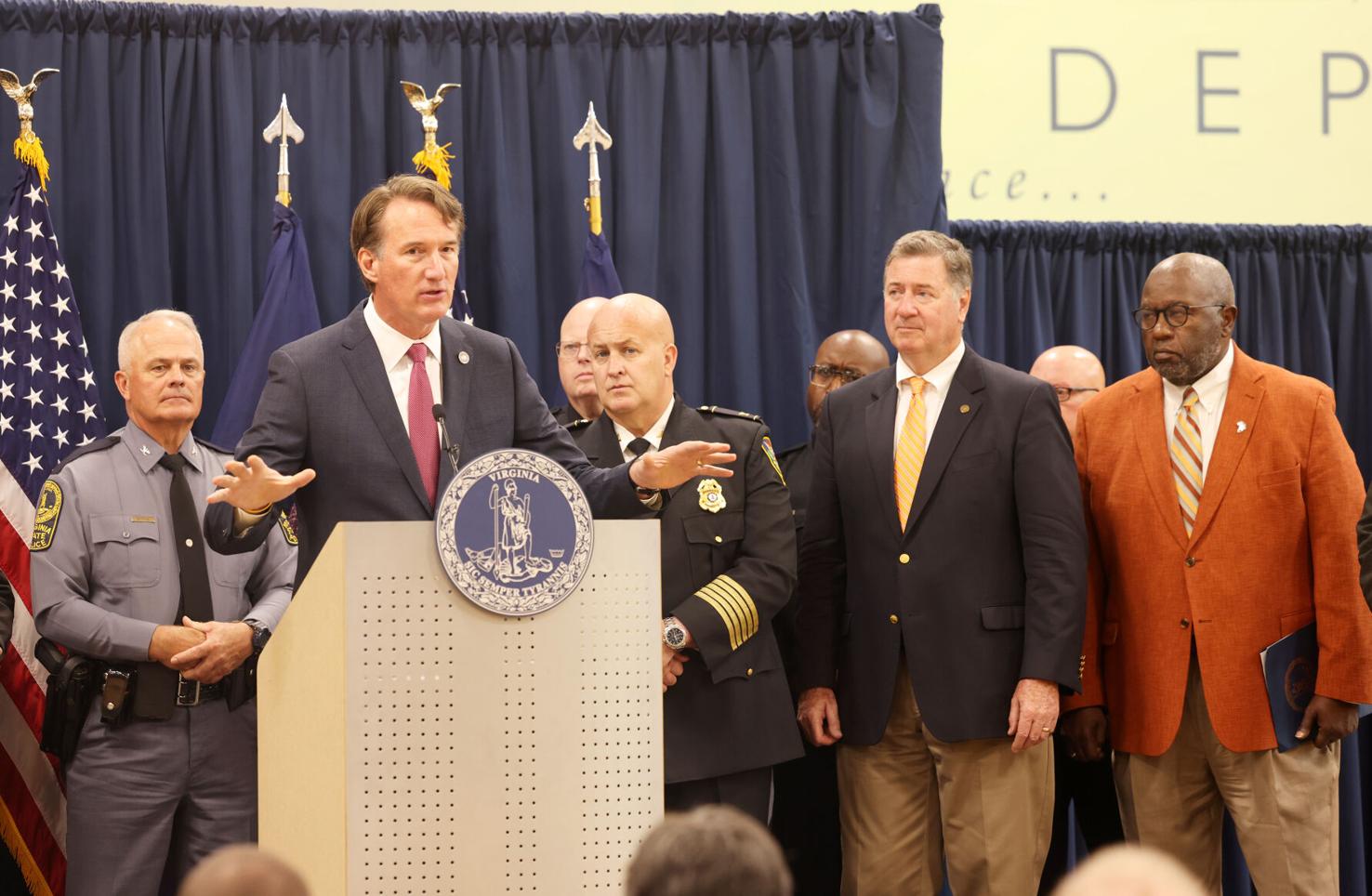 Photos Roanoke news conference about success of state law enforcement