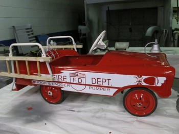 antique fire engine pedal car