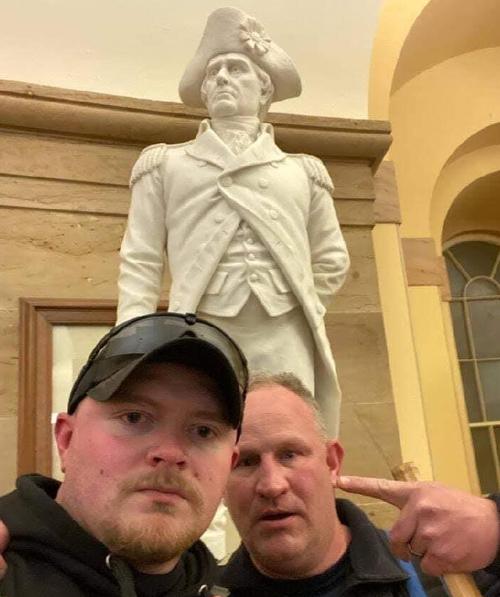 Rocky Mount officers inside the Capitol Crypt